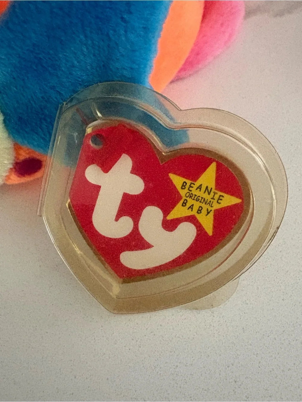 Ty Beanie Baby Lips the Fish 1999 Retired with All Tags and Tag Protector NWMT